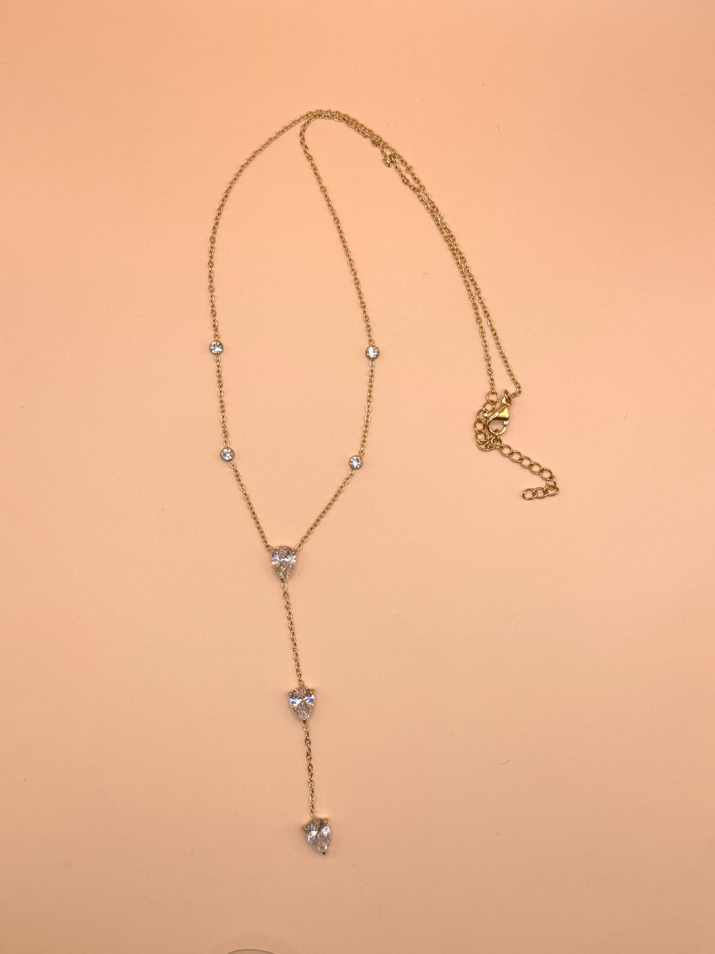 Collier Y RIVIERA doré