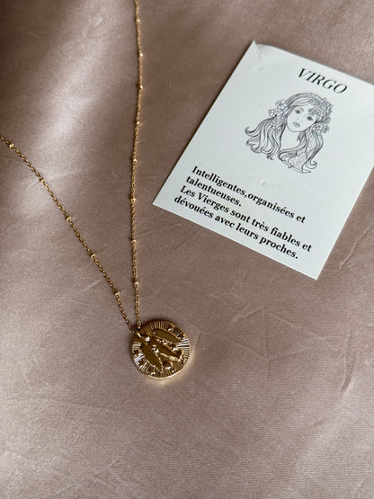 Collier doré signes astrologiques - ASTRO