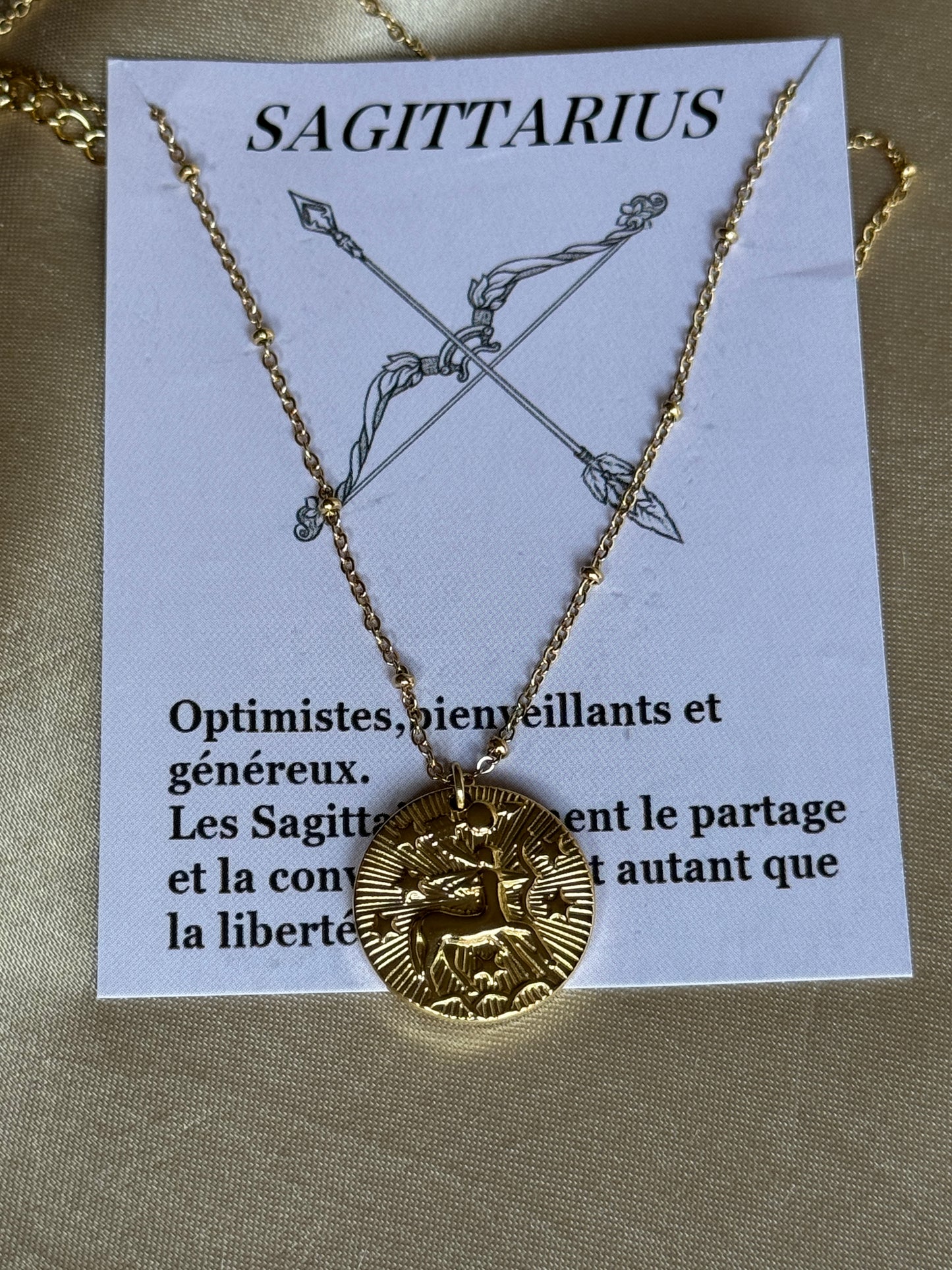 Collier doré signes astrologiques - ASTRO