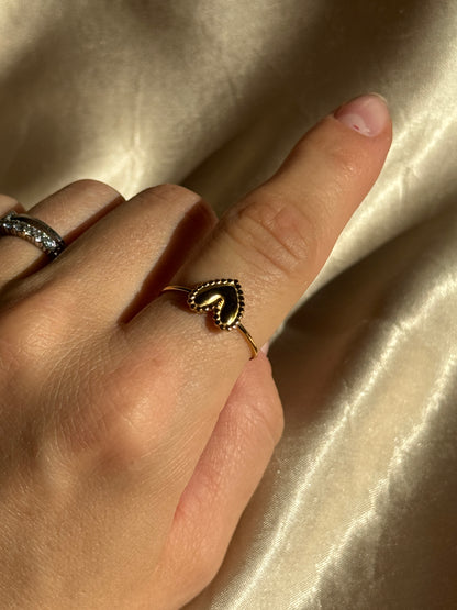 Bague coeur doré - LILY