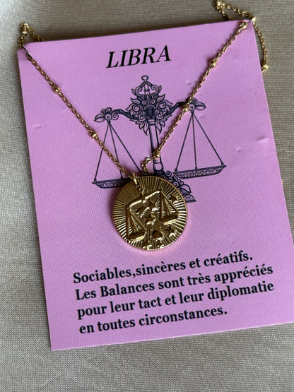 Collier doré signes astrologiques - ASTRO