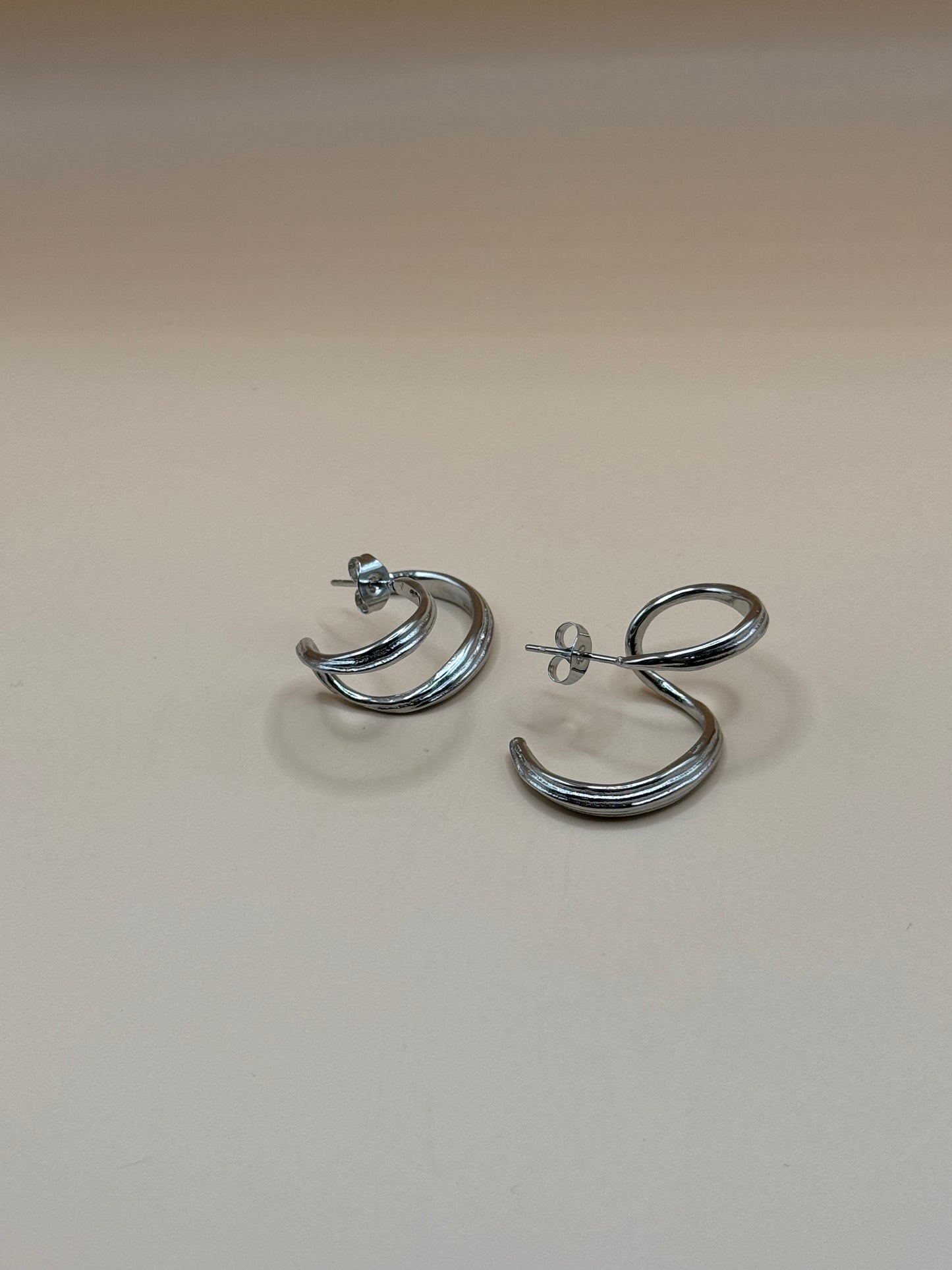 Boucles d'oreilles WAVE argenté