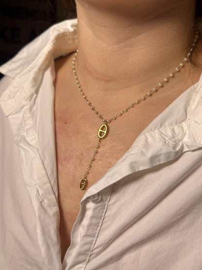 Collier Y - perles ARSENAL