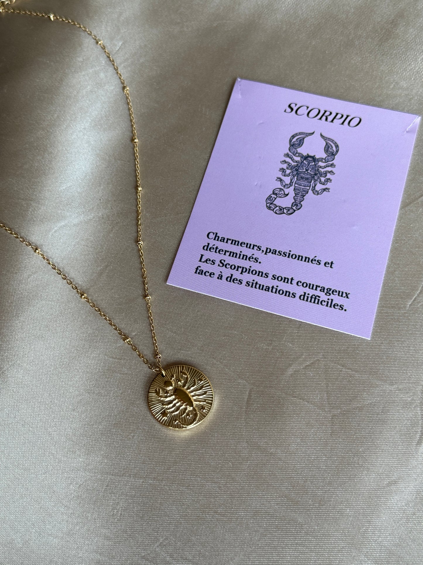 Collier doré signes astrologiques - ASTRO