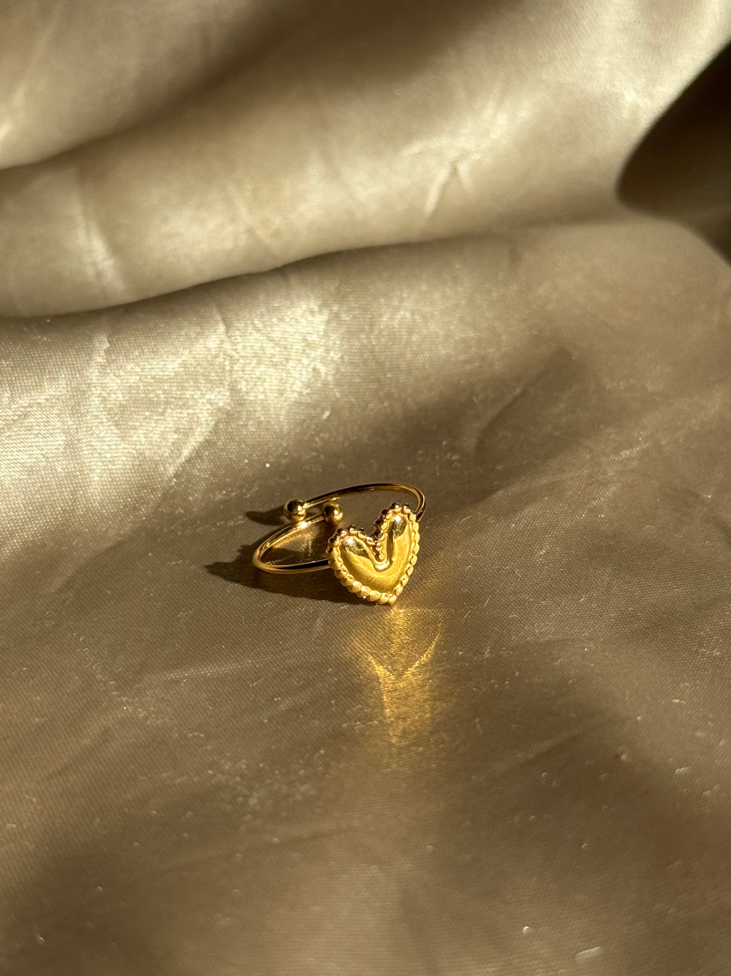 Bague coeur doré - LILY