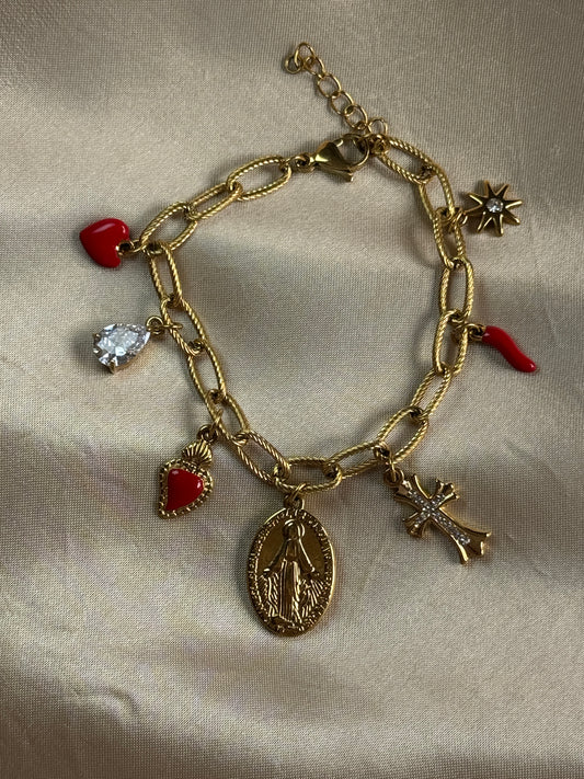 Bracelet à breloques rouge - BUFFY